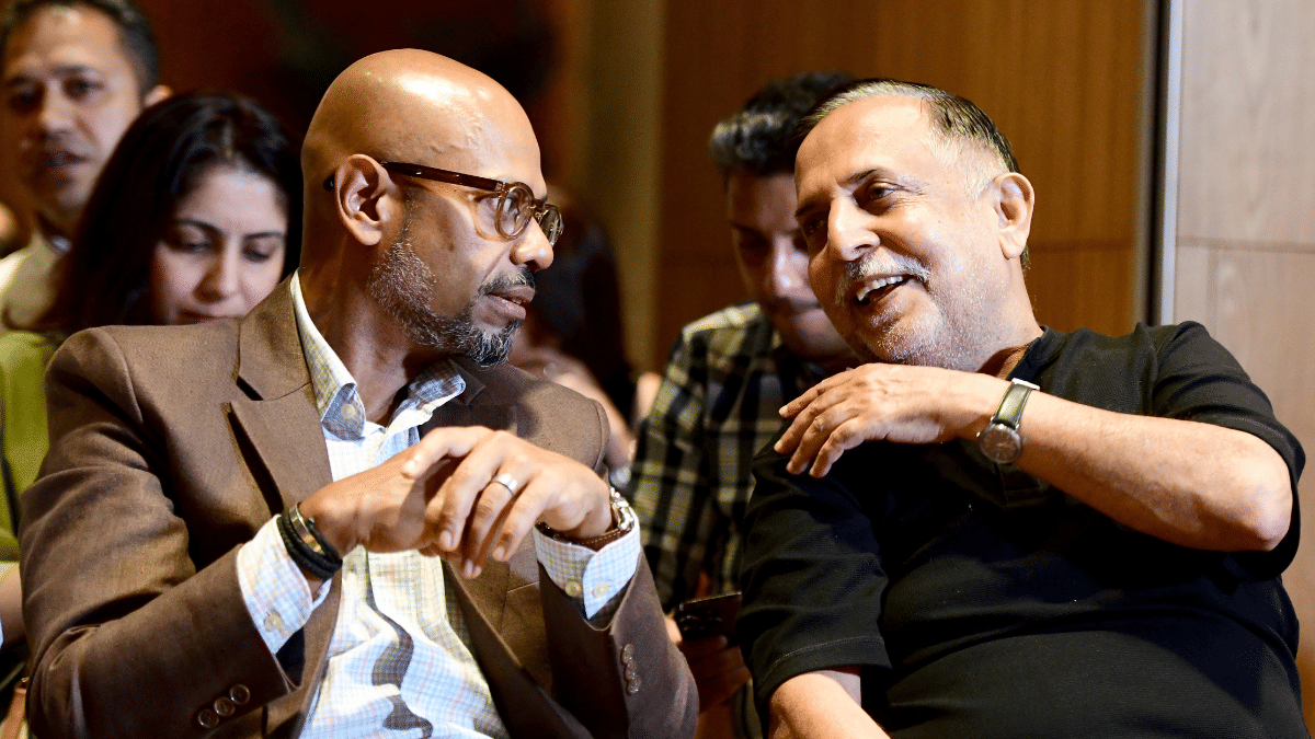Aditya Ghosh, co-founder AkasaAir and former president IndiGo with Rohit Chawla, leading contemporary photographer | ThePrint