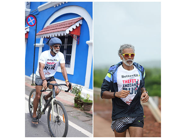 Milind Soman Concludes 5th Fit Indian Run, Covering Half Ironman Distance Daily Through Cycling and Running from Mumbai to Goa in 5 Days