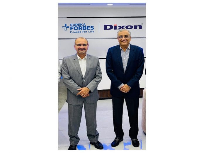 Eureka Forbes Limited enhances its manufacturing capability with a strategic partnership with Dixon Technologies India Limited