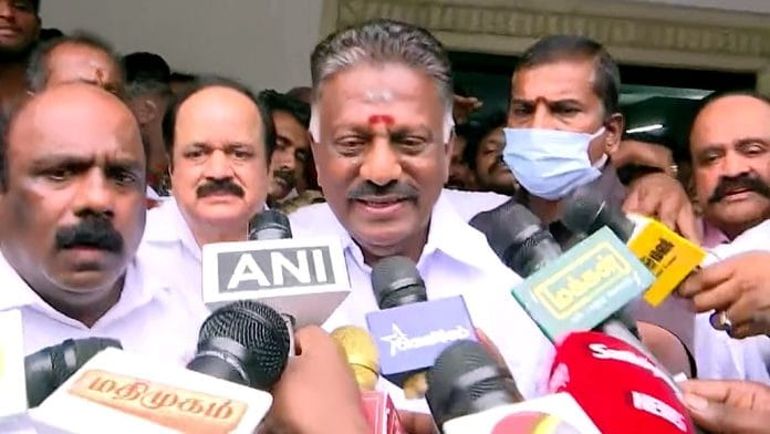 File photo of Tamil Nadu ex-CM OPS | ANI