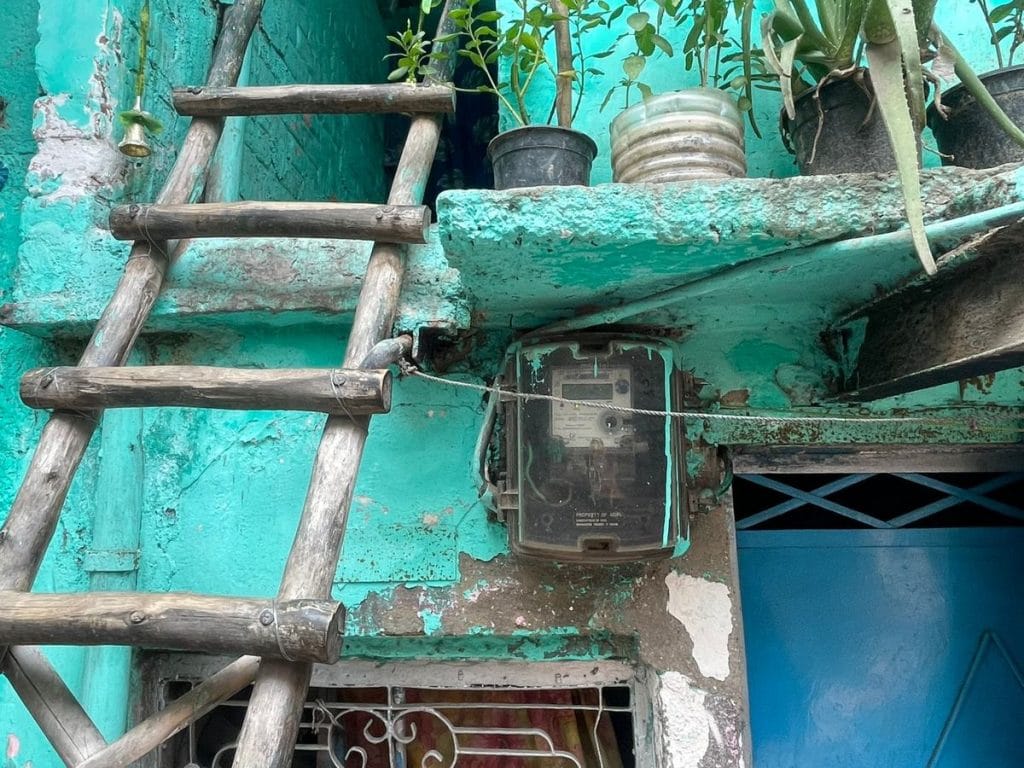 Electricity meter in CSA Colony in Delhi