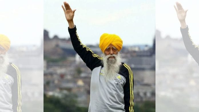Fauja Singh | @kharge X/ANI Photo