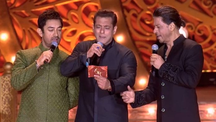 Aamir, Salman and Shah Rukh Khan at Radhika and Anant Ambani's wedding | Image for representation | Source: X