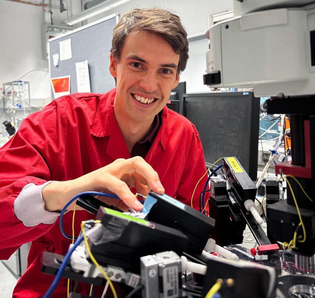 After ten years with mouse brains, postdoctoral researcher Jake Watson found the human brain didn’t behave quite the same way | Image courtesy ITSA