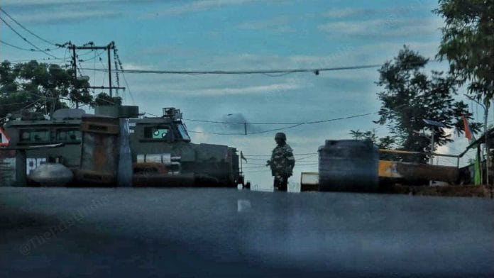 Representational image | Security forces deployed on Imphal-Churachandpur highway | Praveen Jain | ThePrint