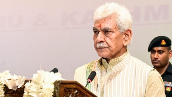 File photo of Jammu and Kashmir Lieutenant Governor Manoj Sinha | ANI