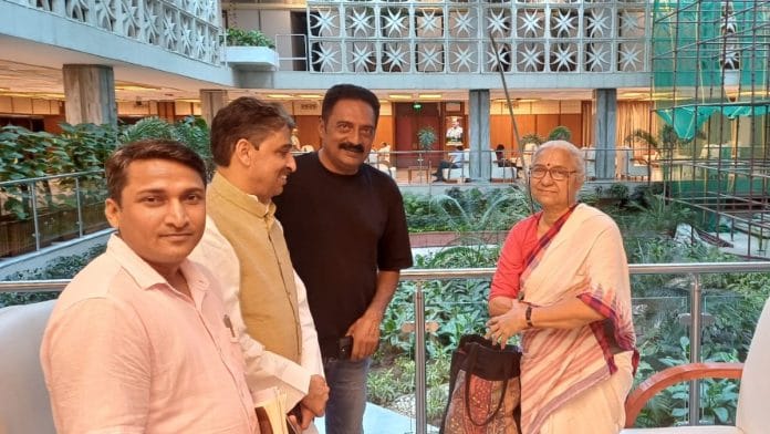 Medha Patkar, Prakash Raj at Parliament complex in New Delhi on 1 July, 2025 | By special arrangement