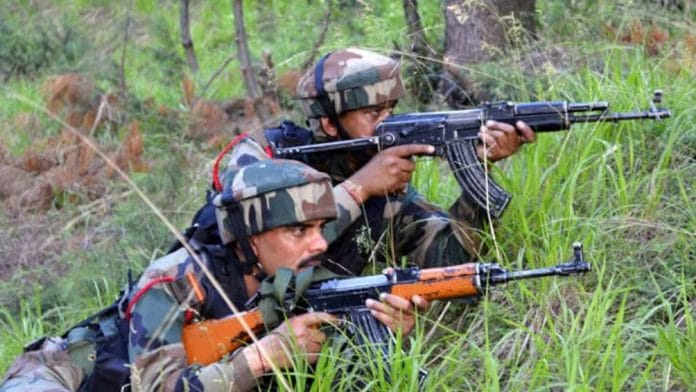 File photo of security forces in J&K | X/@ChinarcorpsIA