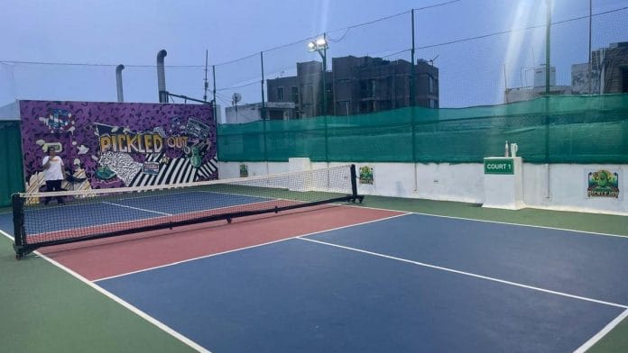 Pickleball court rooftop