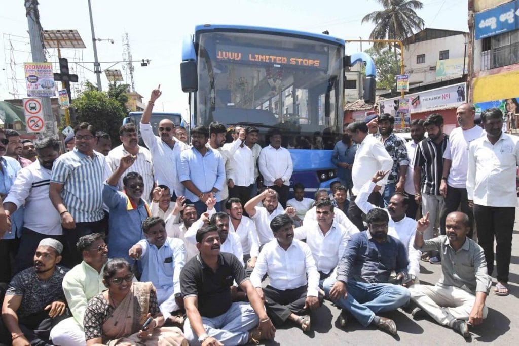 Hubballi-Dharwad BRTS protest