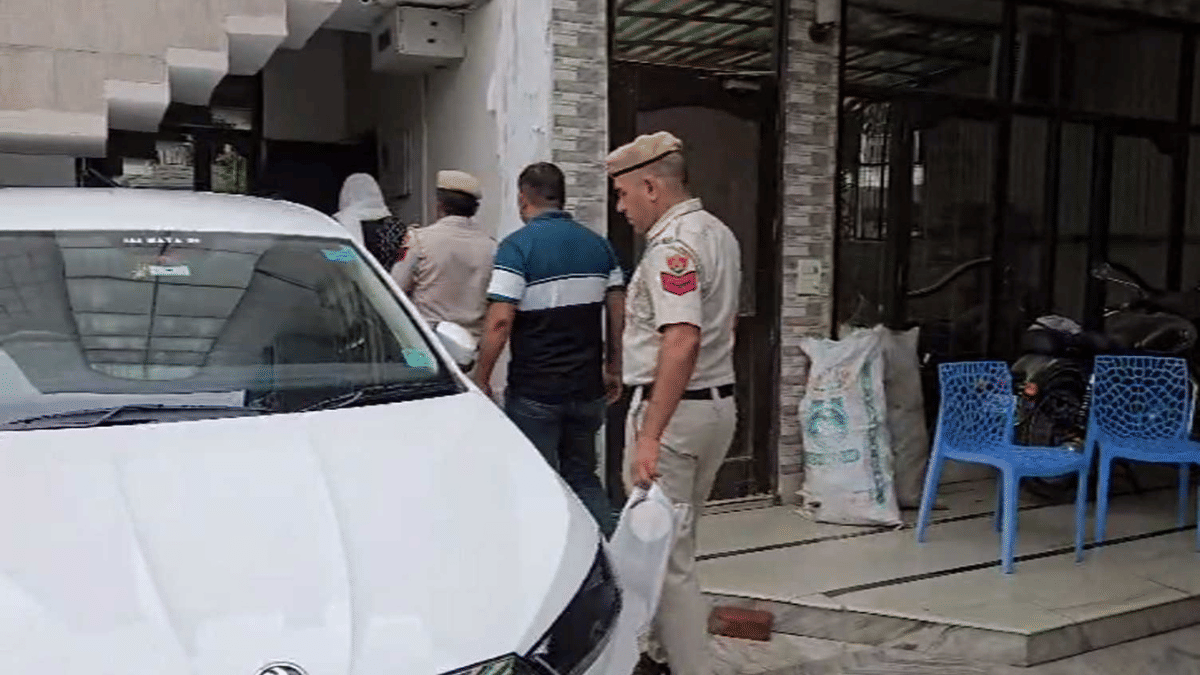 Police outside Radhika Yadav's Gurugram residence. | By special arrangement | ThePrint