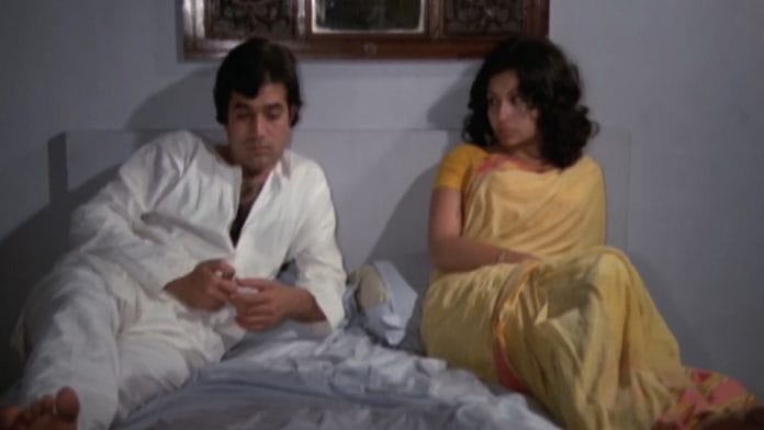Rajesh Khanna and Sharmila Tagore in Aavishkar