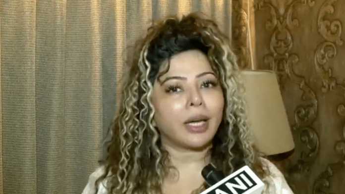 Social media influencer, Rajshree More, who says she was abused by a youth claiming to be the son of MNS state vice President Javed Shaikh. | Screengrab | ANI