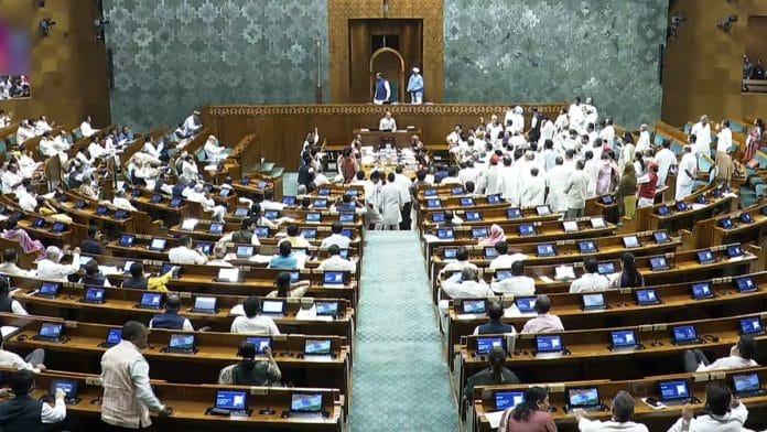 Oppn MPs in Lok Sabha during Monsoon Session on 21 July, 2025 | Sansad TV via ANI