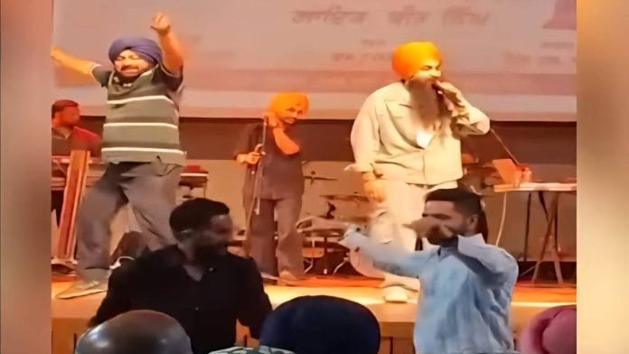 Screengrab from a video of musical event organised by the Punjab government in Srinagar Thursday | By special arrangement