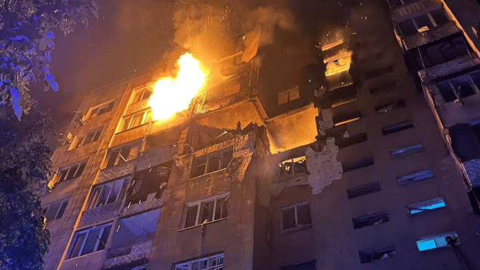 Apartment building hit by Russian drone strike in Odesa, Ukraine 3 July | Reuters
