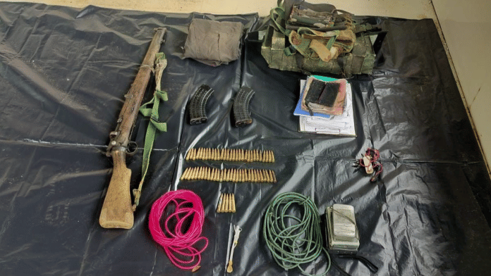 The weapon, ammunition and other requisitions recovered from slain Maoist Sodhi Kanna | By Special Arrangement