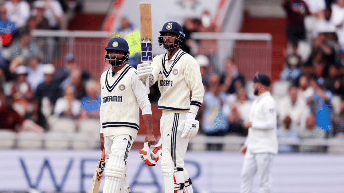 Ravindra Jadeja (L) & Washington Sundar (R) during their match-defining partnership during day 5 of 4th India-England Test at Old Trafford in Manchester | BCCI via ANI