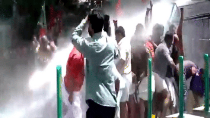 BJP workers' protest march at Kottayam Medical College, Friday 4 July 2025 | ANI