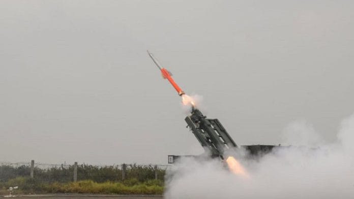 An Iranian missile is launched during a military exercise in an undisclosed location in Iran, August 20, 2025.