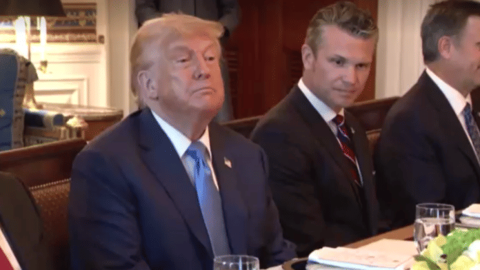 U.S. President Donald Trump during a dinner with Israeli Prime Minister Benjamin Netanyahu on Monday, July 7 | Reuters