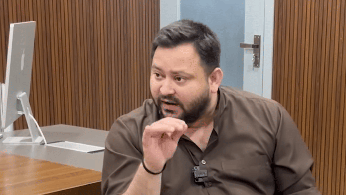 RJD leader Tejashwi Yadav during a conversation with ThePrint