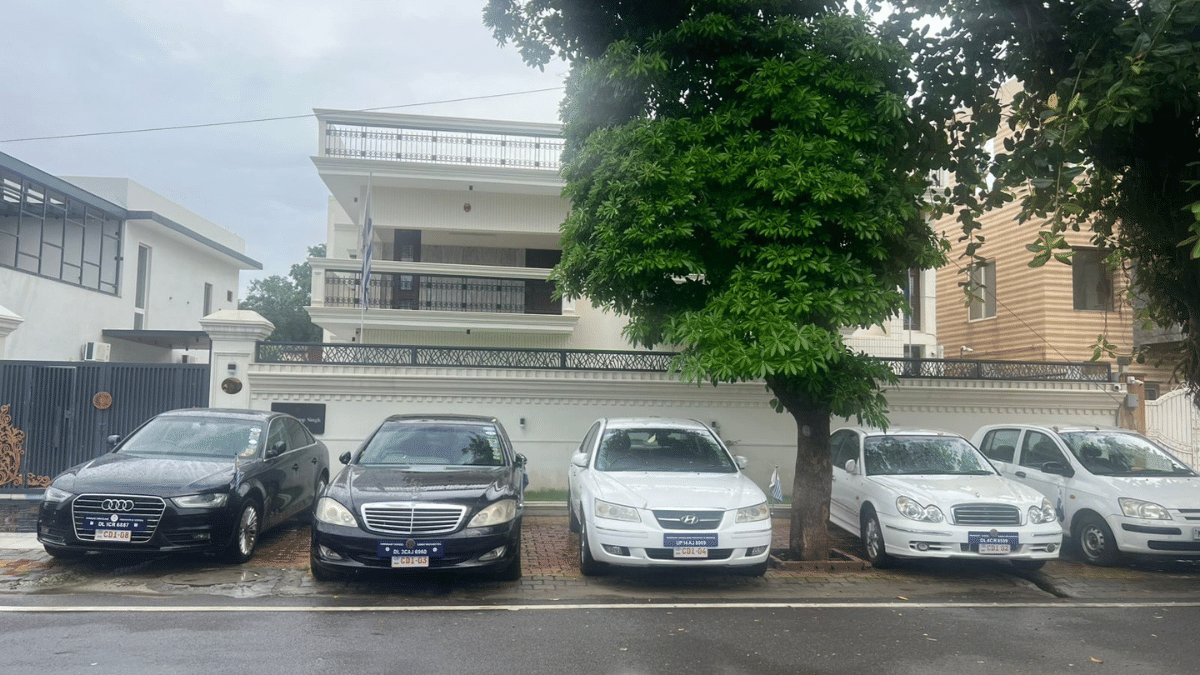 The house with the high-end cars that Harsh Vardhan Jain used to flaunt his fake ambassadorial status | By special arrangement 