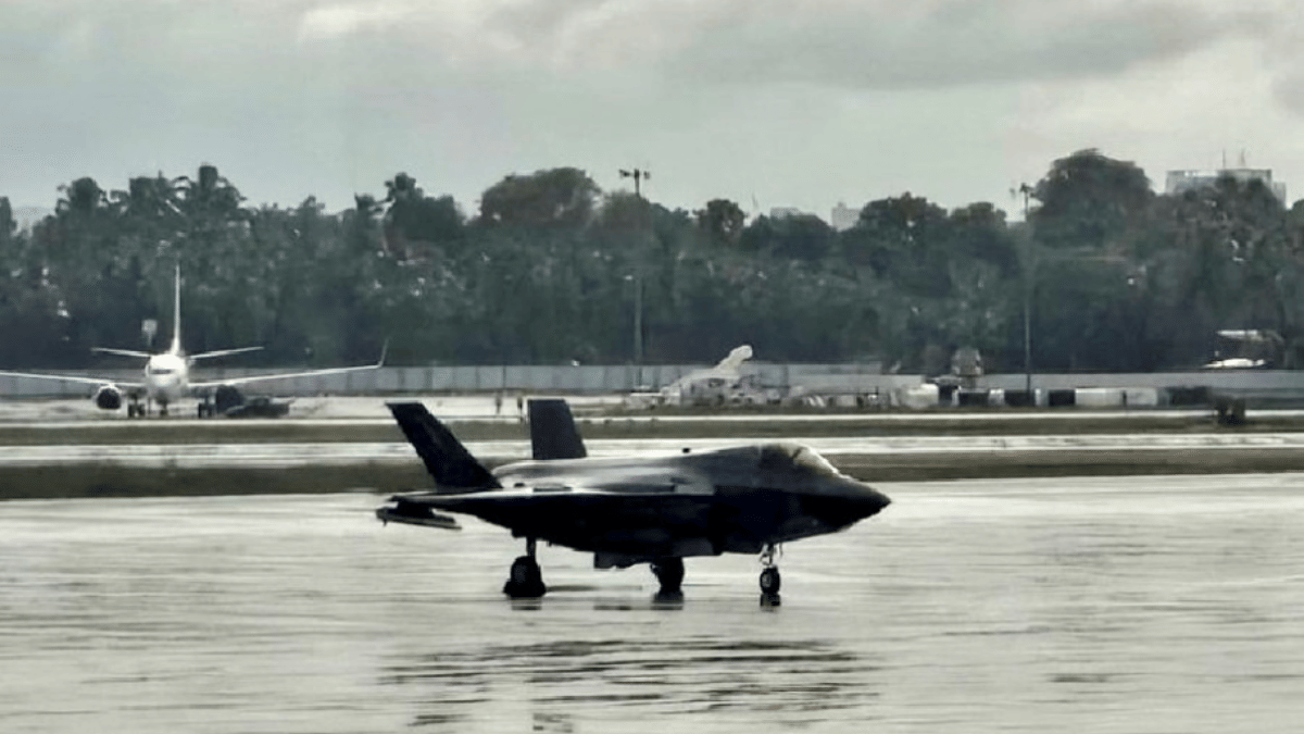 British fighter jet grounded in India for over a month flies back