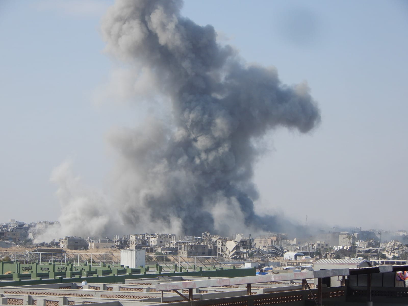 A view of Israeli bombardments on Khan Younis | Courtesy: Donya Abu Sitta | ThePrint