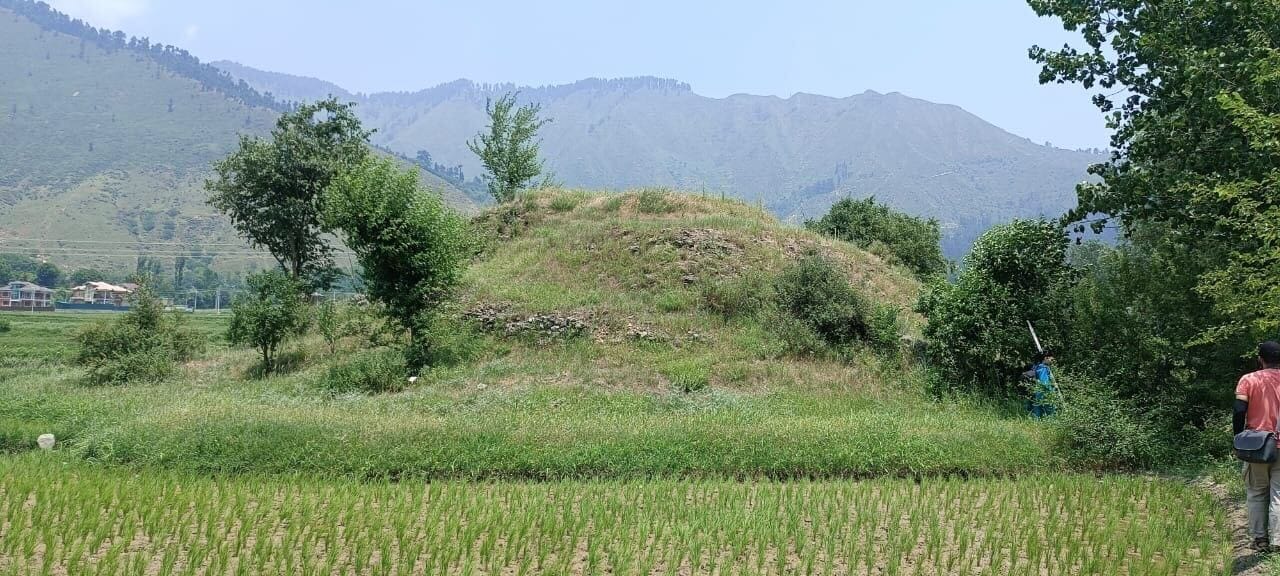 The site comprises three mounds, surrounded by grass and rice fields, and the Jhelum River in the backdrop | Photo: By special arrangememnt