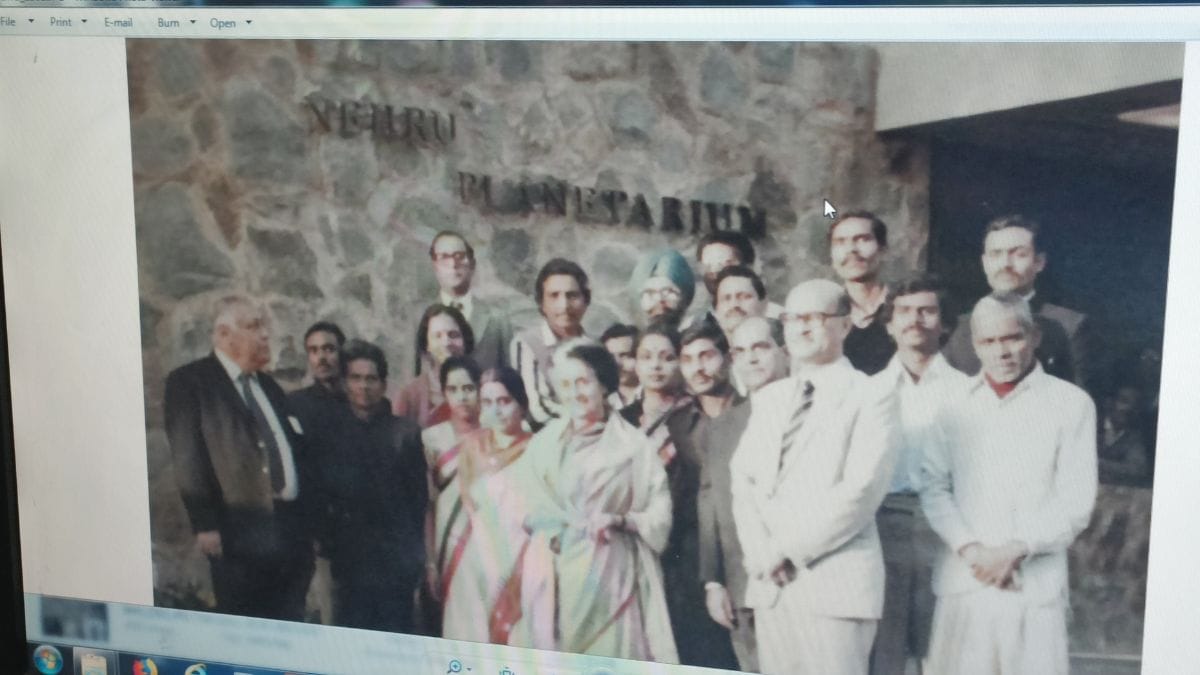 An old picture from the inauguration of the Nehru Planetarium, featuring then PM Indira Gandhi and director Nirupama Raghavan | Akanksha Mishra, ThePrint