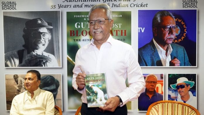 Aunshuman Gaekwad at the launch of his biography Guts Amidst Bloodbath | ANI