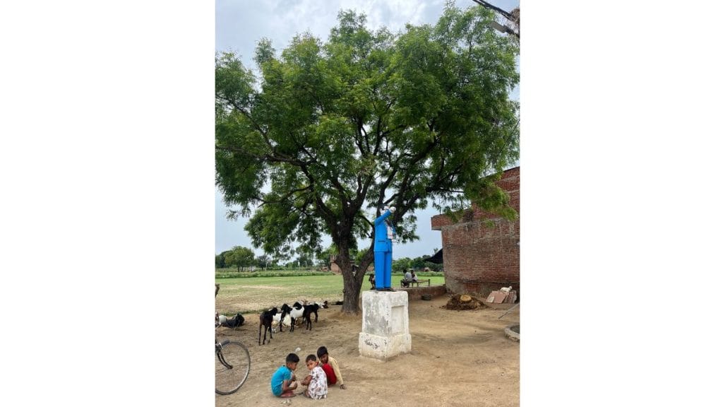 A statue of BR Ambedkar at the entry of the Dadarpur village | Nootan Sharma | ThePrint