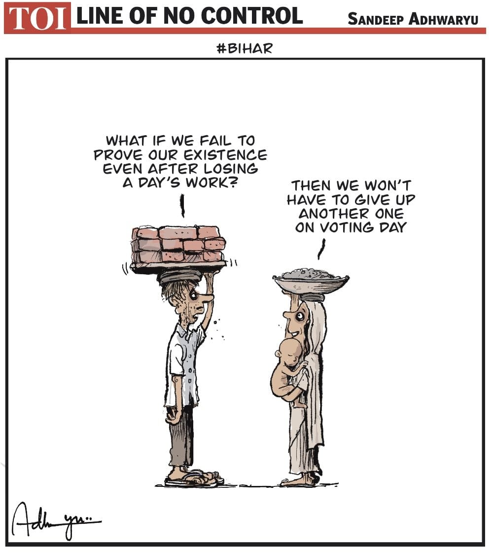 Sandeep Adhwaryu for The Times of India | X/@CartoonistSan