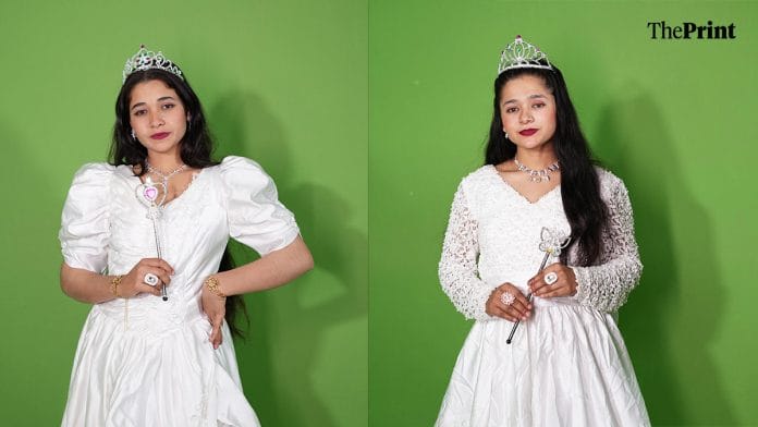 Mehak and Meharulnisha (left to right) in costume for Aalam and Hina’s YouTube series Jugnu Pari | By special arrangement