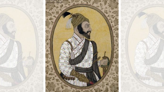 A portrait of Maratha king Shivaji at the British Museum in London. | Commons