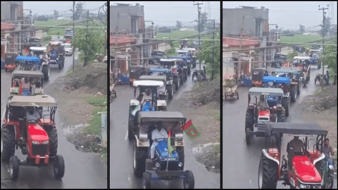 Punjab farmers took out Tractor Marches across all districts of Punjab against government's Land Pooling Policy, Wednesday, 30 July | X/@ramanmann1974