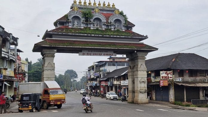 One of the entrances to Dharmasthala | Sharan Poovanna | ThePrint