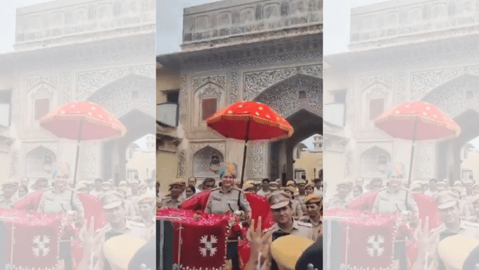 Still from a video of the farewell