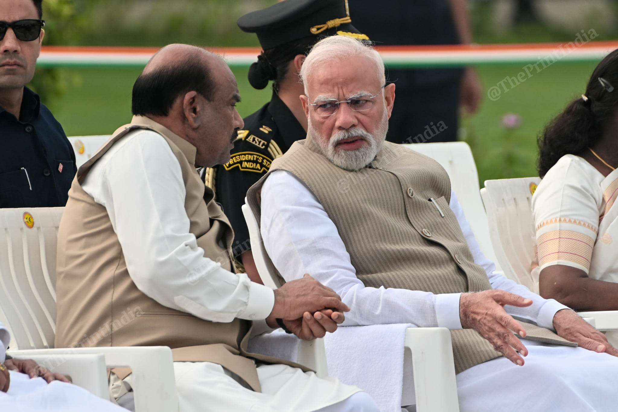 Lok Sabha Speaker Om Birla (left) with PM Modi | Suraj Singh Bisht | ThePrint