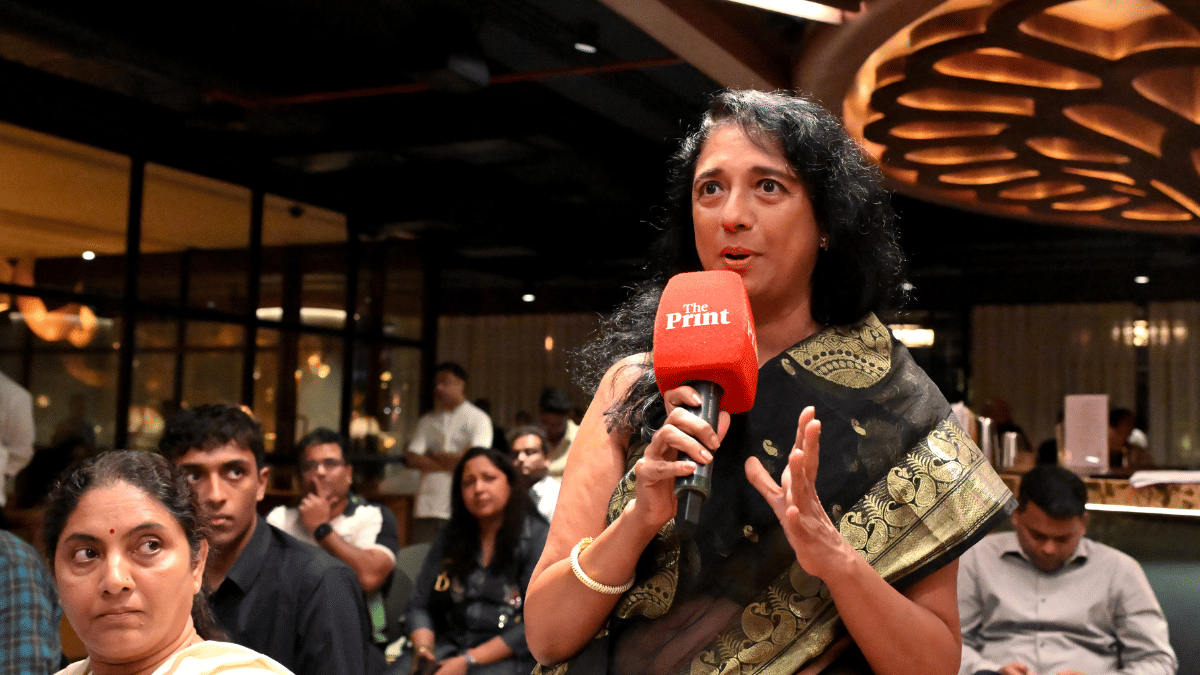 Accenture Managing Director Charulata Ravi Kumar asks a question during the session | ThePrint