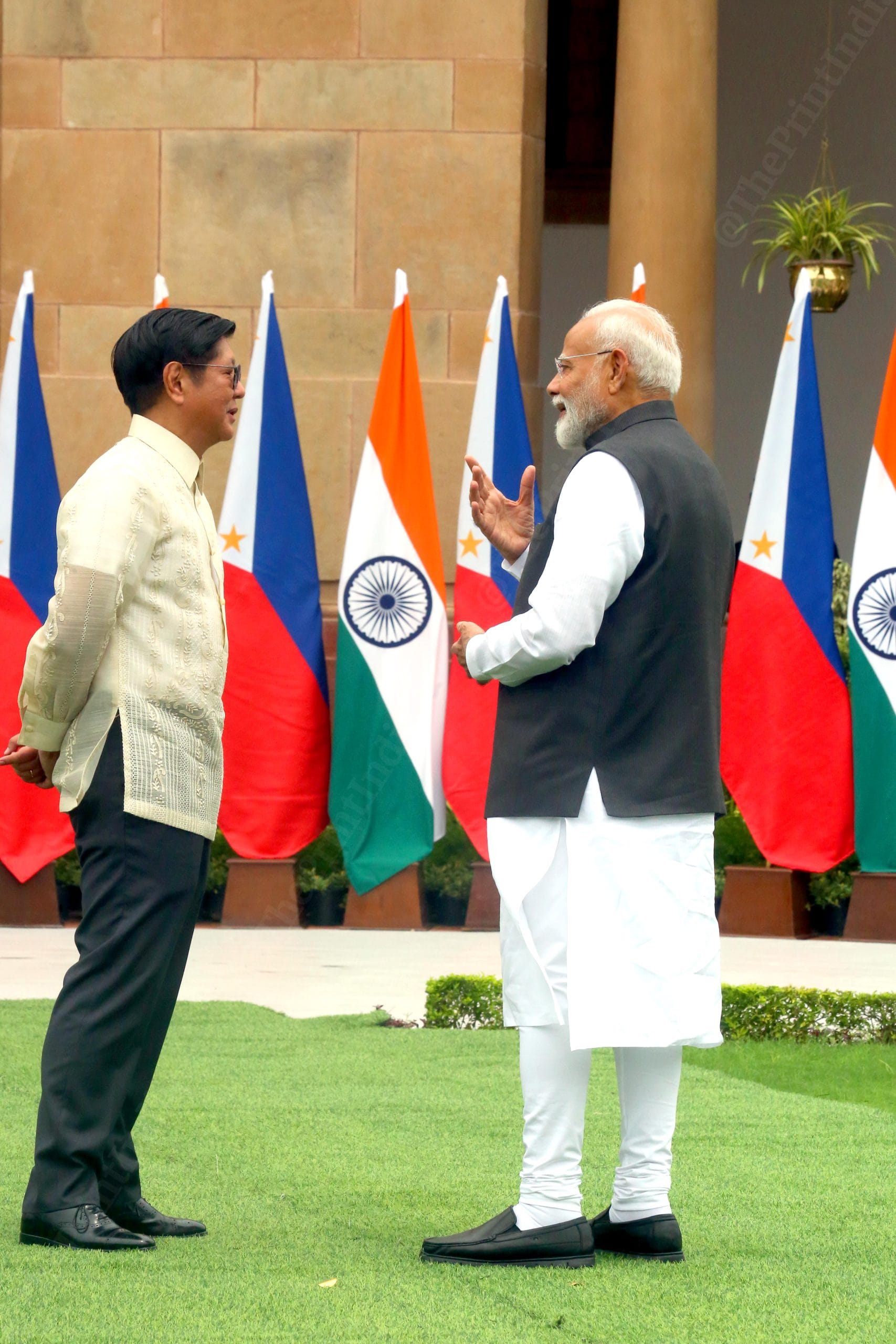 Ferdinand Romualdez Marcos Jr., President of the Republic of Philippines in a conversation with PM Narendra Modi at Hyderabad House | Praveen Jain | ThePrint