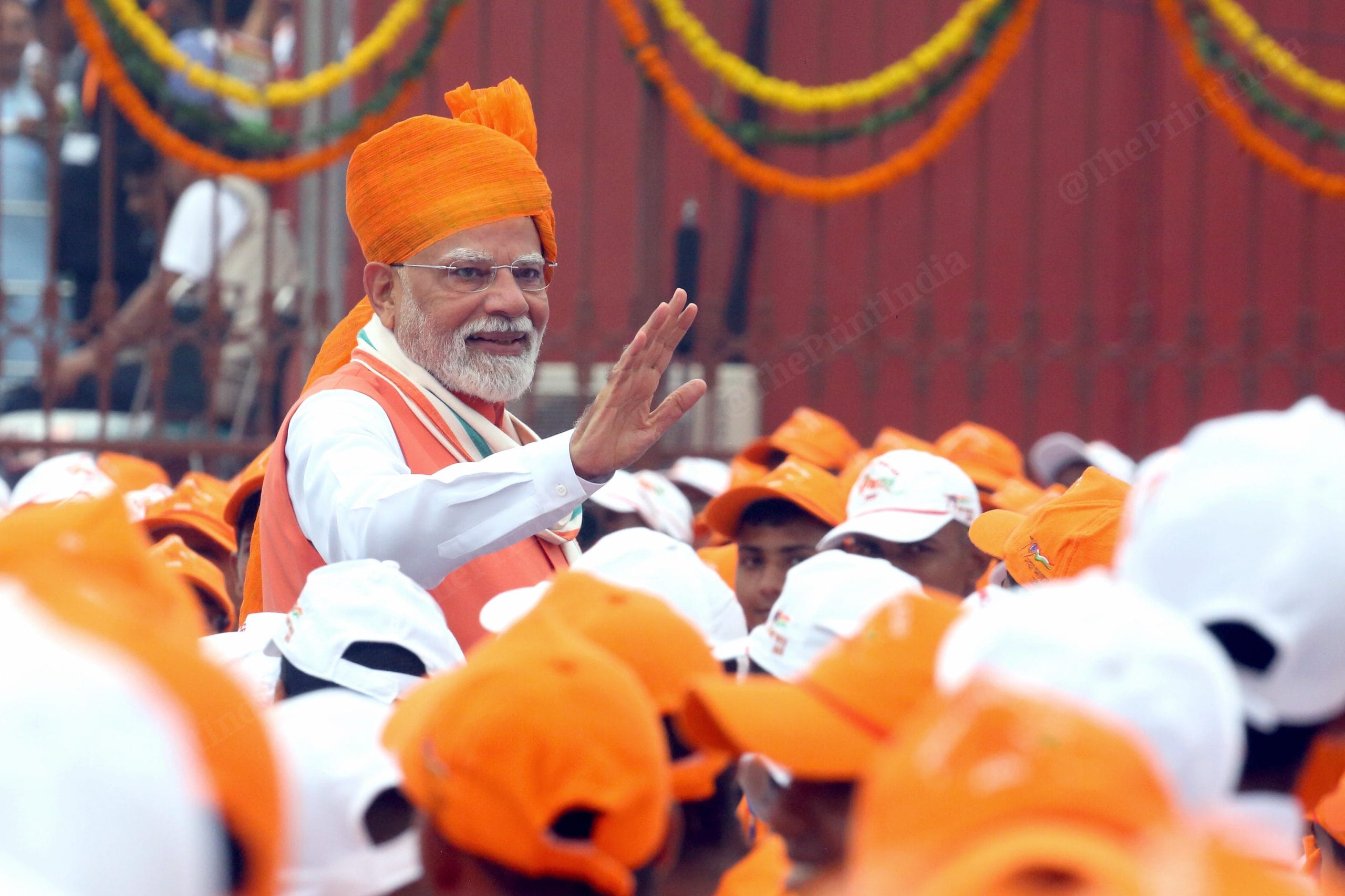 Nearly 5,000 special guests, including Anganwadis, Lakhpati Didis, and sarpanchs from across the country attended the 79th Independence Day celebrations at Red Fort | Praveen Jain | ThePrint 