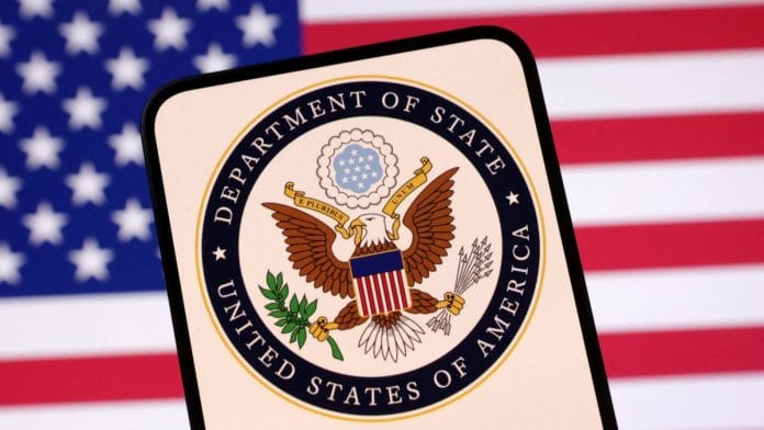 United States Department of State logo and U.S. flag are seen in this illustration taken April 23, 2025 | Reuters