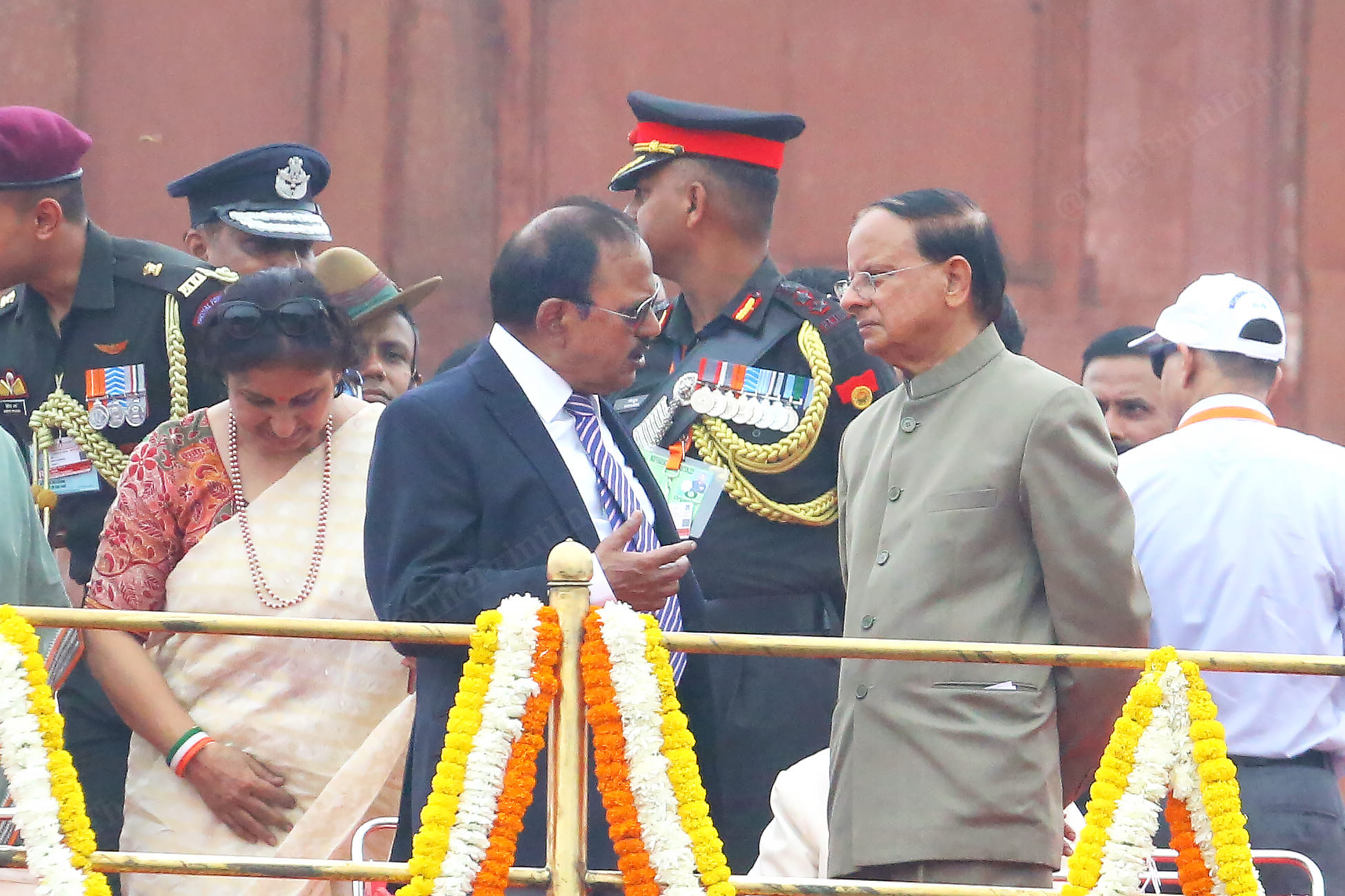 National Security Adviser Ajit Doval in conversation with Principal Secretary to the Prime Minister PK Mishra | Praveen Jain | ThePrint