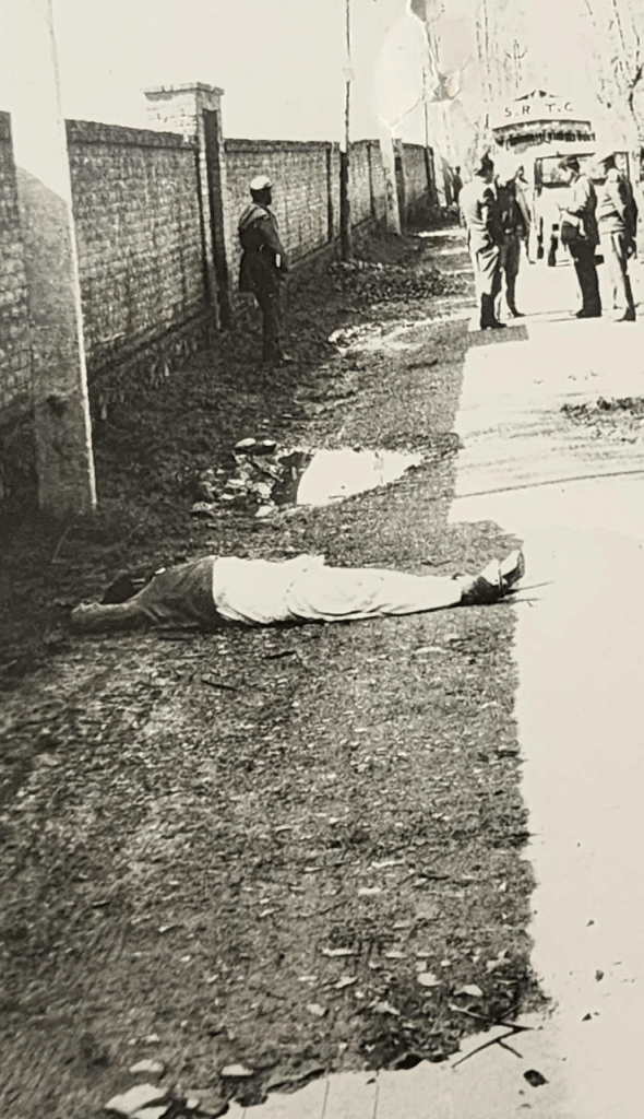 Sarla Bhat’s body dumped on the roadside of Mallbagh Umer colony, Soura. | By special arrangement 