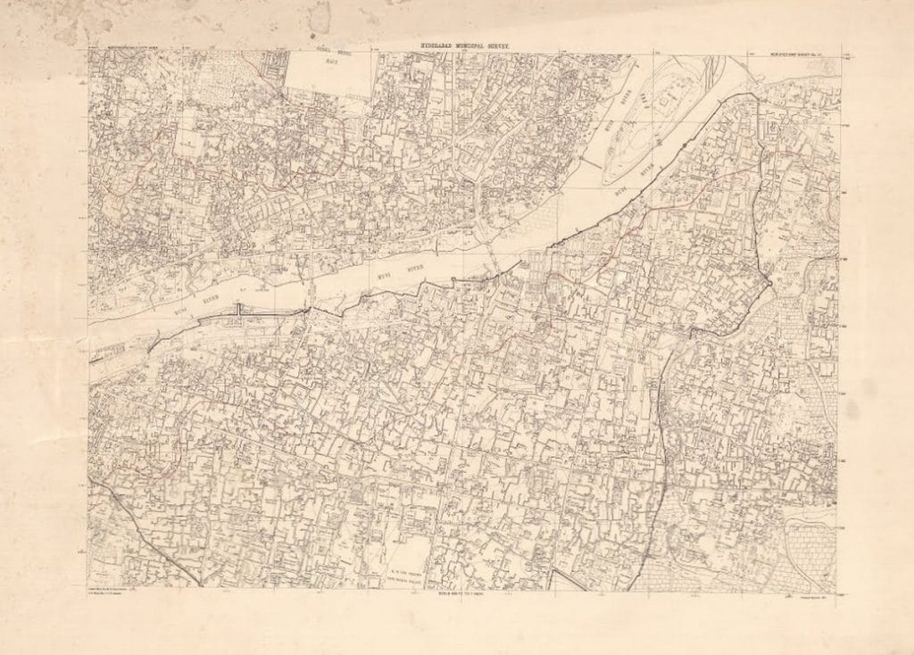 1914 map of Hyderabad