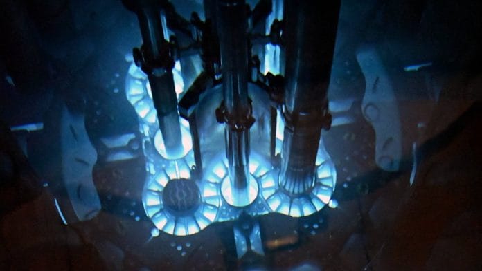 The glowing blue core of the Advanced Test Reactor at Idaho National Laboratory | Courtesy: Clean Core Thorium Energy