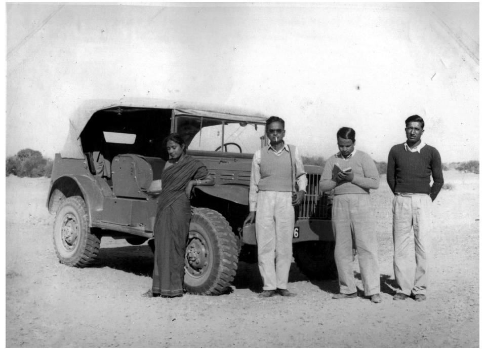 Archaeologist Debala Mitra (left), A. Ghosh (second left) and other team members of the survey in 1953 | Courtesy of ASI