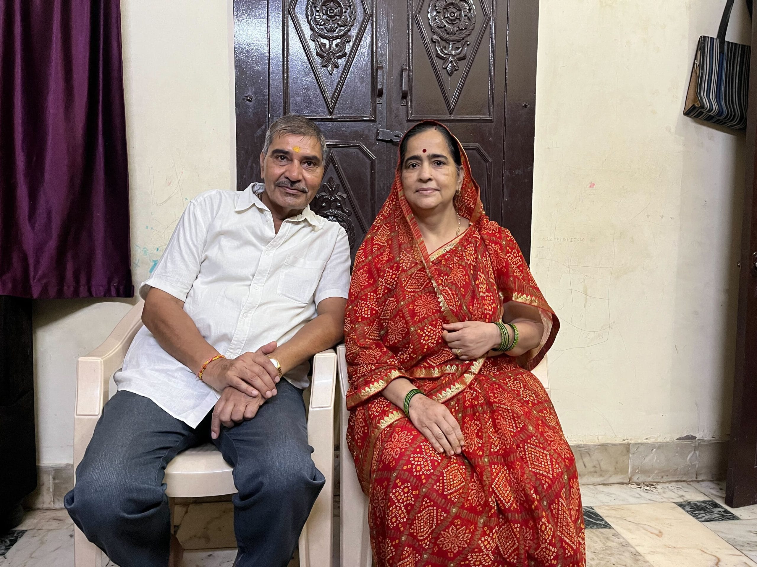 Anant Sharma with his wife Lalita Devi